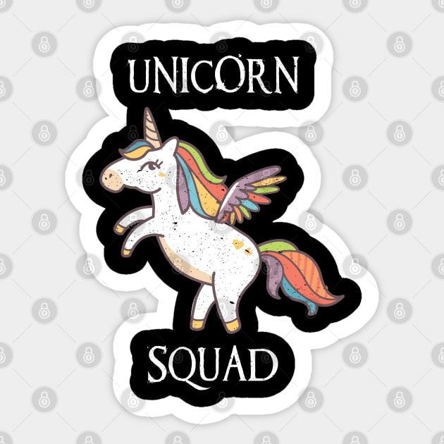Unicorn Squad graphic for Girls Funny Unicorn print Sticker by merchlovers